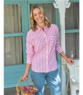 Relaxed Cotton Striped Shirt