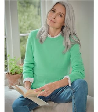 Pull à col rond – Femme – Laine d’agneau certifiée 100% RWS 