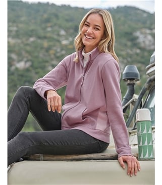 Cedar Colourblock Contrast Full Zip Sweatshirt