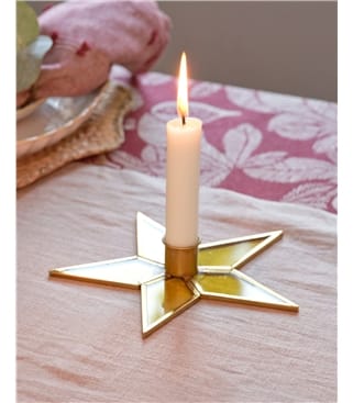 Glass Star Candle Holder