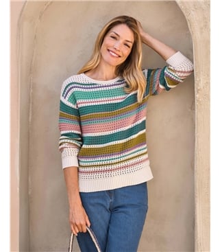 Crochet Multi Stripe - Femmes - Pur coton