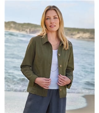 Stitch Pocket Cotton Jacket