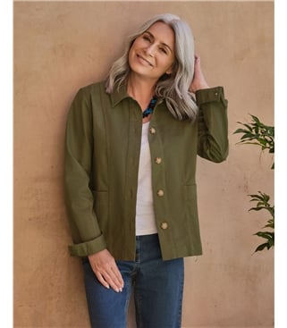 Stitch Pocket Cotton Jacket