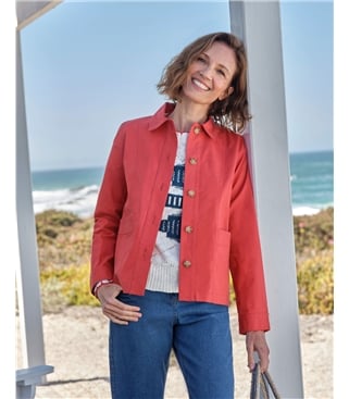 Stitch Pocket Cotton Jacket