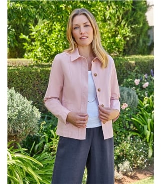 Stitch Pocket Cotton Jacket