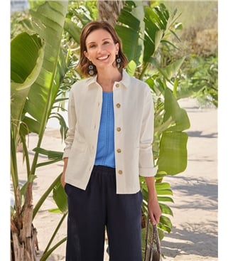 Veste en coton à poches cousues