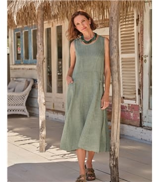 Womens Pocket Pinafore Dress