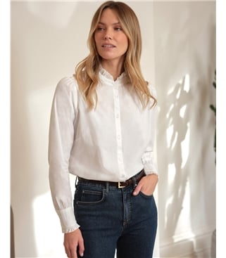 Cotton Frill Neck Shirt