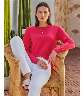 Kaschmir Pullover mit Rundhalsausschnitt