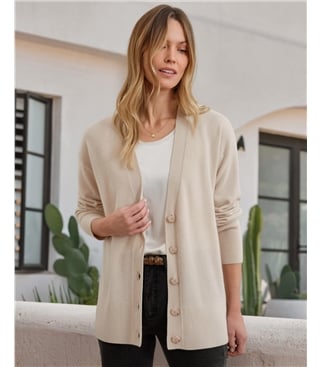 Pure Cashmere Boyfriend Cardigan