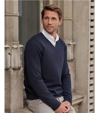 Mens Cashmere V Sweater