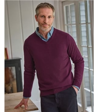 Pure Cashmere V Neck Jumper
