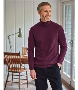 Pure Cashmere Polo Neck Jumper