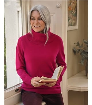 Pull à col boule - Femme - Pur Cachemire