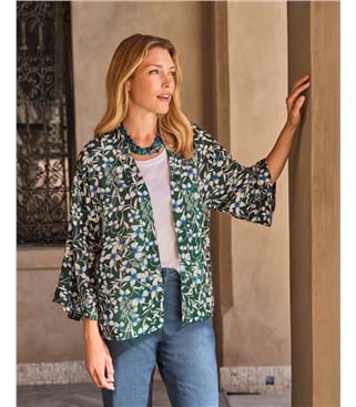Printed Kimono Jacket