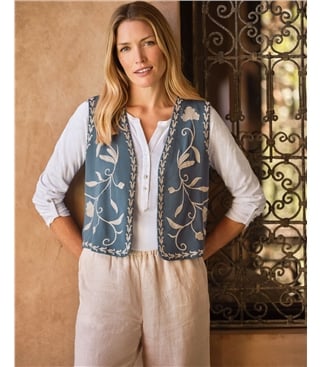 Jersey Embroidered Waistcoat