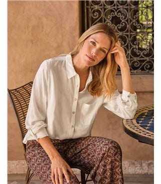 Chemise en mélange de lin