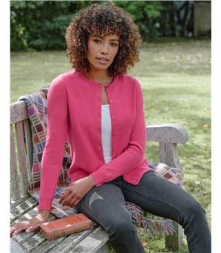 Cashmere Merino Crew Neck Cardigan