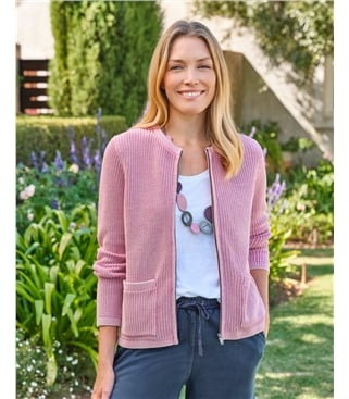 Cardigan à poche zippée