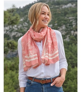 Echarpe imprimée en bambou