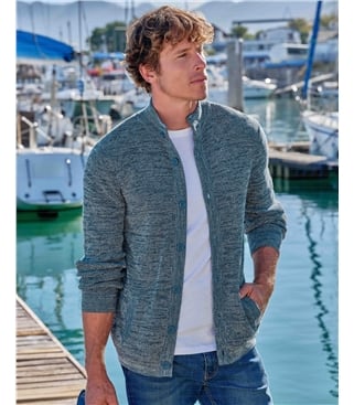 Button Neck Twist Cardigan