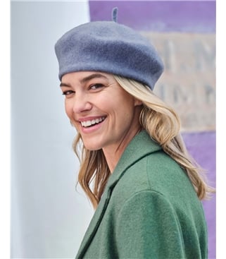 Klassische Baskenmütze aus Wolle