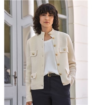 Wool Cashmere Textured Jacket