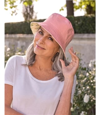 Chapeau de soleil réversible en coton