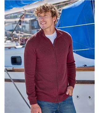 Essential Cotton Zip Cardigan