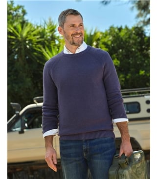 Moss Stitch Essential Crew Neck Sweater