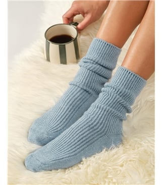 Womens Cashmere Merino Bed Socks