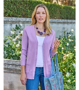 Long V Neck Cardigan
