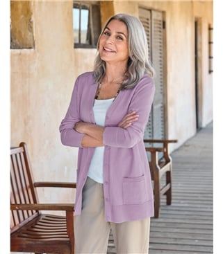 Long V Neck Cardigan