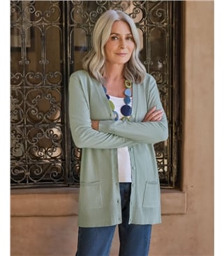 Long V Neck Cardigan