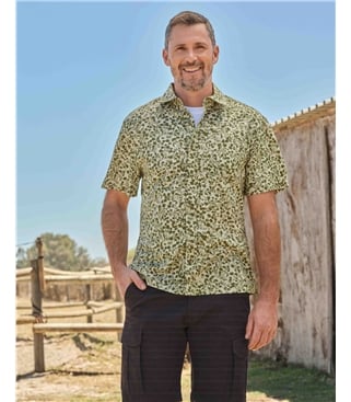Chemise à manches courtes en coton - Homme - 100 % coton