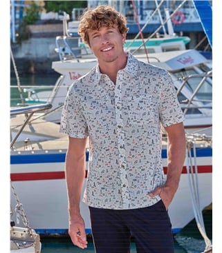 Chemise à manches courtes en coton - Homme - 100 % coton