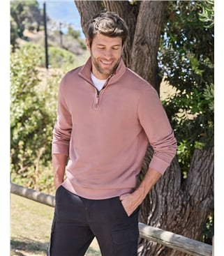 Cotton Half Zip Sweater