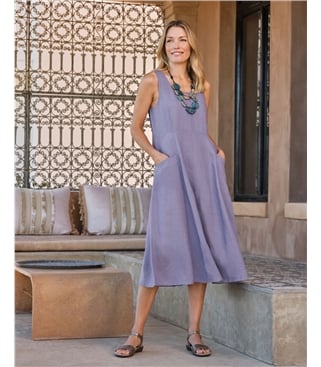 Robe chasuble à poche pour femme