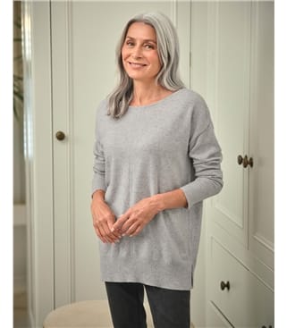 Pull à col bateau - Femme - Pur Cachemire