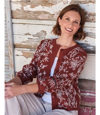 Knitted Summer Embroidered Jacket