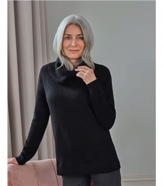 Pure Cashmere Cowl Neck Jumper