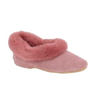 Womens Collar Sheepskin Slippers