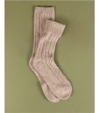 Lambswool Cable Sock Mens