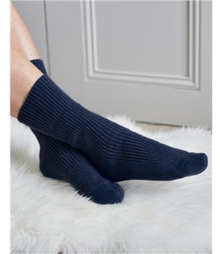 Ribbed Cashmere Socks