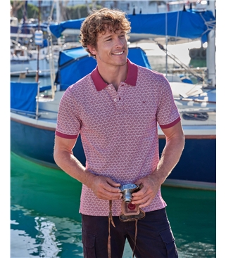 Poloshirt aus texturierter Bio-Baumwolle