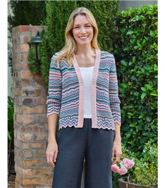 Multi Stripe Edge To Edge Cardigan