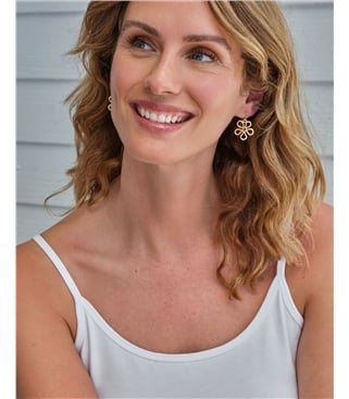 Metal Flower Earring