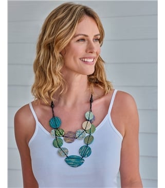 Double Strand Wooden Necklace