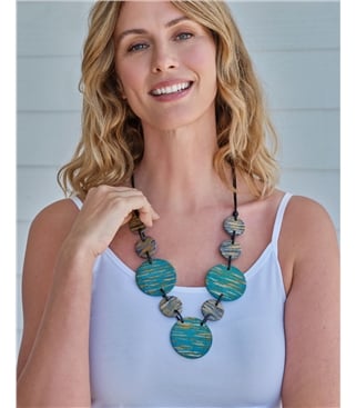 Painted Wood Necklace