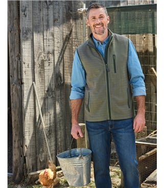 Textured Zip Through Gilet